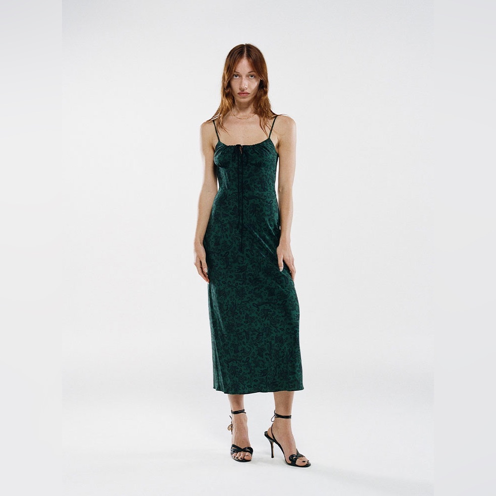 Réalisation Par The Alba Dress in Dazed Noir Size S
